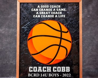 Basketball Coach Gift | Custom Gift For Youth Coach | Basketball Team Gift | Appreciation Gift For Coach | Personalized Coach Gift