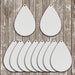 Teardrop earring sublimation blanks, 10 pair, Free Shipping, 20 single or double sided sublimation earrings, drop earrings 