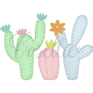 Cactus embroidery design, Cactus, Cactus applique, Summer, Vintage stitch embroidery design, Applique, Cacti, Fiesta, Cinco de Mayo, Party