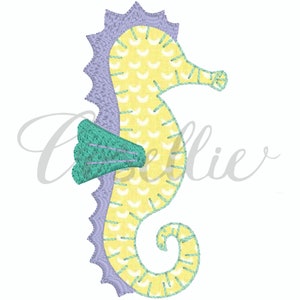 Seahorse Applique Embroidery Design - Seahorse Embroidery Design - Machine Embroidery File