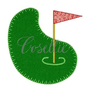 Golf green embroidery design, Golf embroidery design, Golf, Golf clubs, Vintage stitch embroidery design, Applique, Blanket stitch
