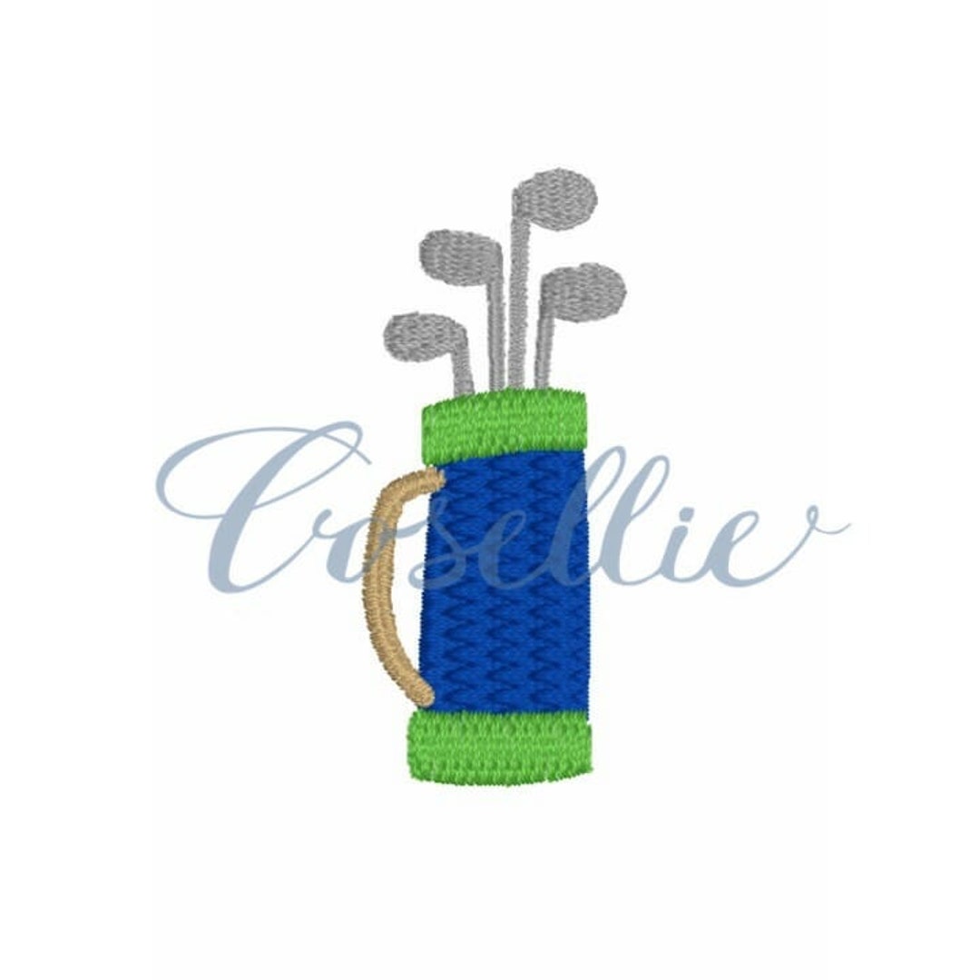 Mini Golf Bag Embroidery Design Golf Embroidery Design Golf Etsy