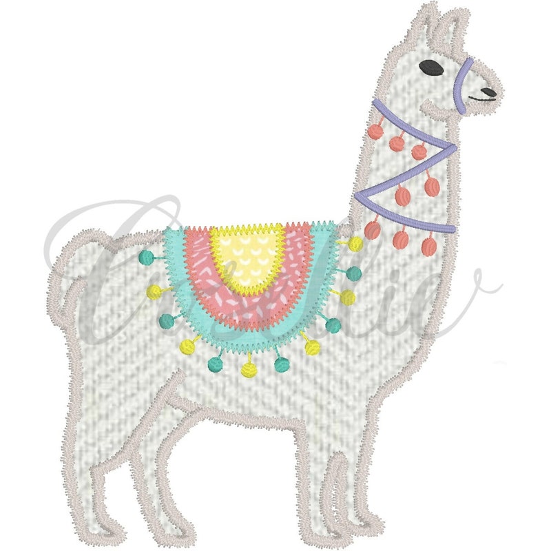 Llama Applique Design - Etsy