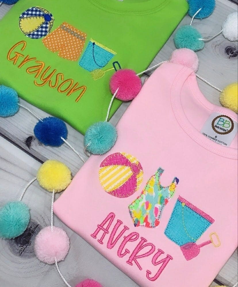 Summer Boys’ Fluffy Embroidery Pattern T-shirt in European and American Style