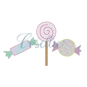 Candy applique embroidery design, Candy embroidery design, Lollipop, Girl, Candy, Gum ball, Vintage stitch embroidery design, Gumball