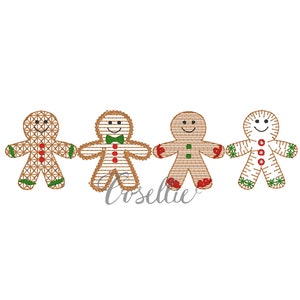 Gingerbread Boys Embroidery Design