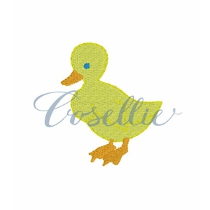 Mini duck embroidery design, Vintage duck, Easter, Easter duck, Duck appliqué, Outline, Vintage stitch embroidery design, Baby duck