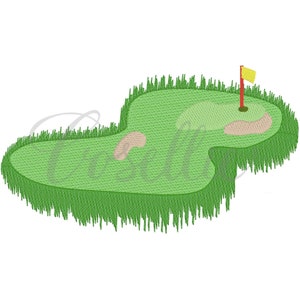 Golf hole embroidery design, Golf embroidery design, Golf, Golf clubs, Vintage stitch embroidery design, Applique, Blanket stitch