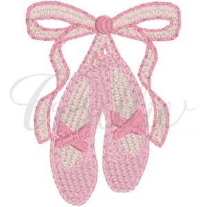 Mini ballet slippers embroidery design, Ballerina, Ballet, Girl, Girl embroidery design, Ballet slippers, Ballet, Barre, Dance, Girl dance