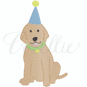 Birthday lab boy embroidery design, Birthday dog, Birthday puppy, Labrador, Puppy dog, Dog, Girl dog, Girl puppy, Boy dog, Boy puppy, Boy