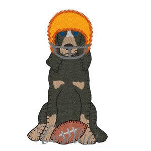 Hound dog football helmet embroidery design, Football, Coonhound, Hound dog, Hound, Dog, Hunting dog, Football applique, Gameday