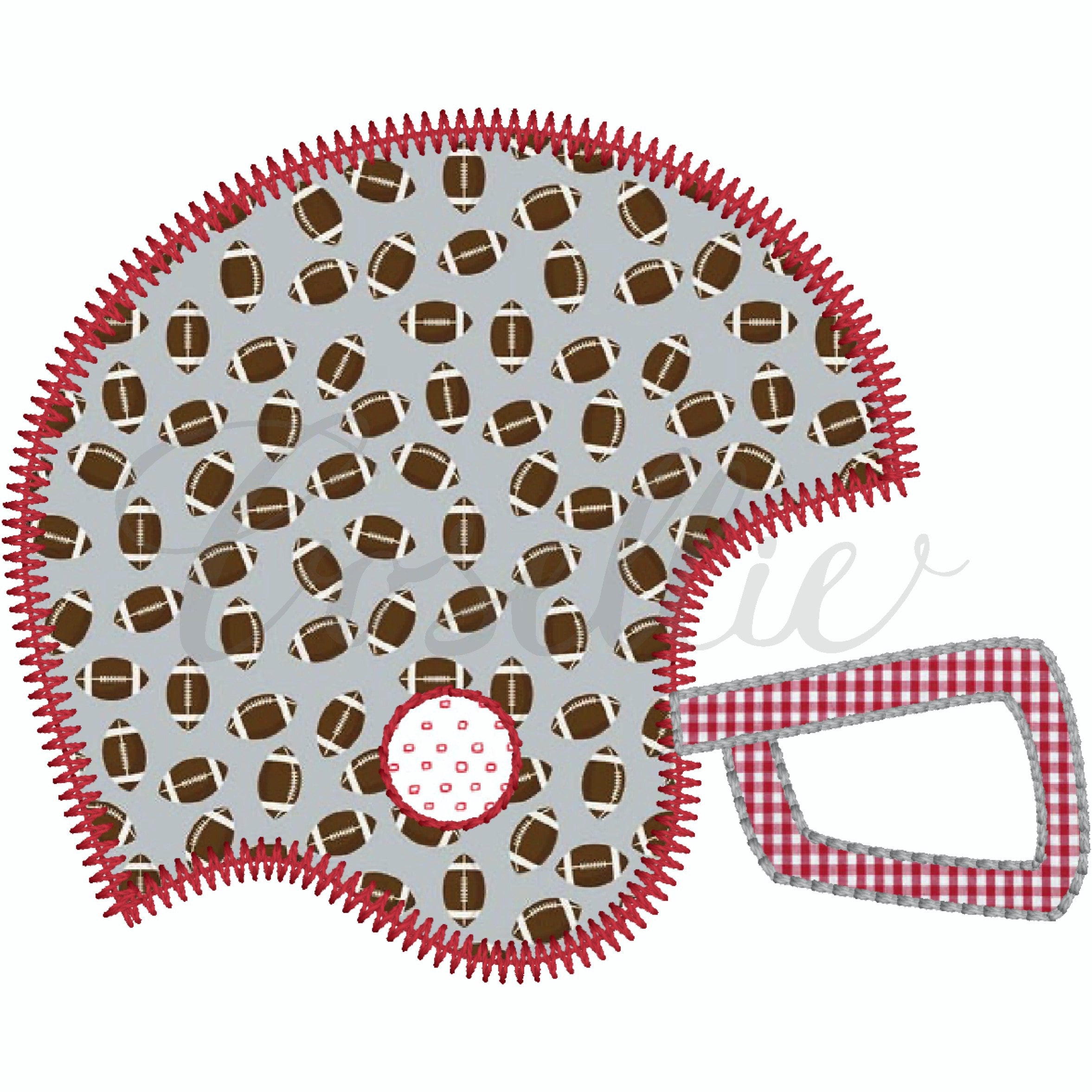 Football Helmet Applique Embroidery Design Football Helmet Etsy