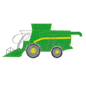 Combine applique embroidery design, Farming embroidery design, Farm equipment, Tractor, Harvester, Farming, Farmers, Vintage farm