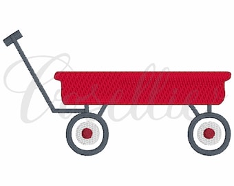Conception de broderie de wagon, Wagon, wagon vintage, wagon de garçon, wagon de fille, vélo, vélo, été, conception de broderie de point vintage, mini wagon
