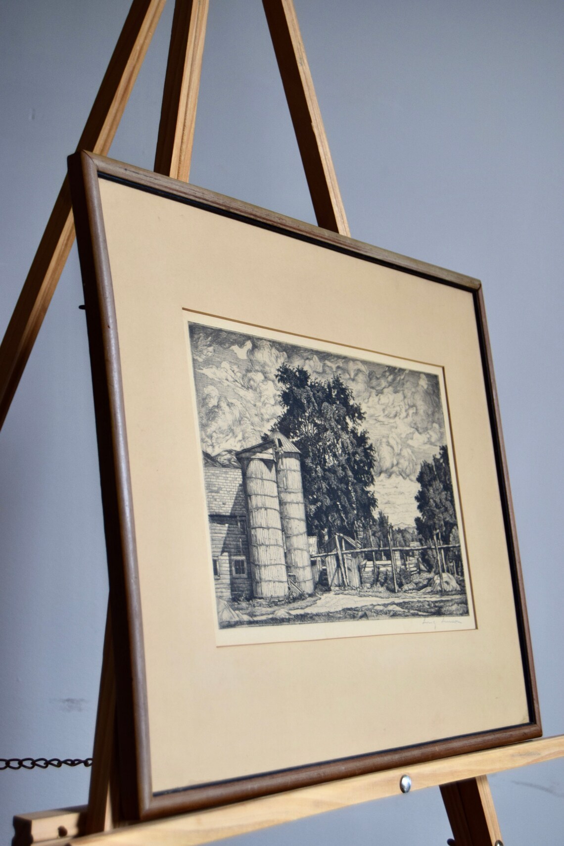 SIGNED Etching by famous listed artist Luigi Lucioni TWO Etsy