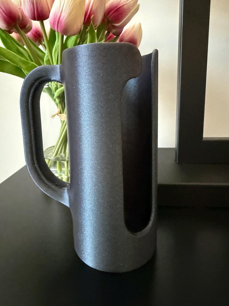 Skinny Can Holder for 12oz Drinks, 3D Printed, Alani, White Claw Galaxy Black
