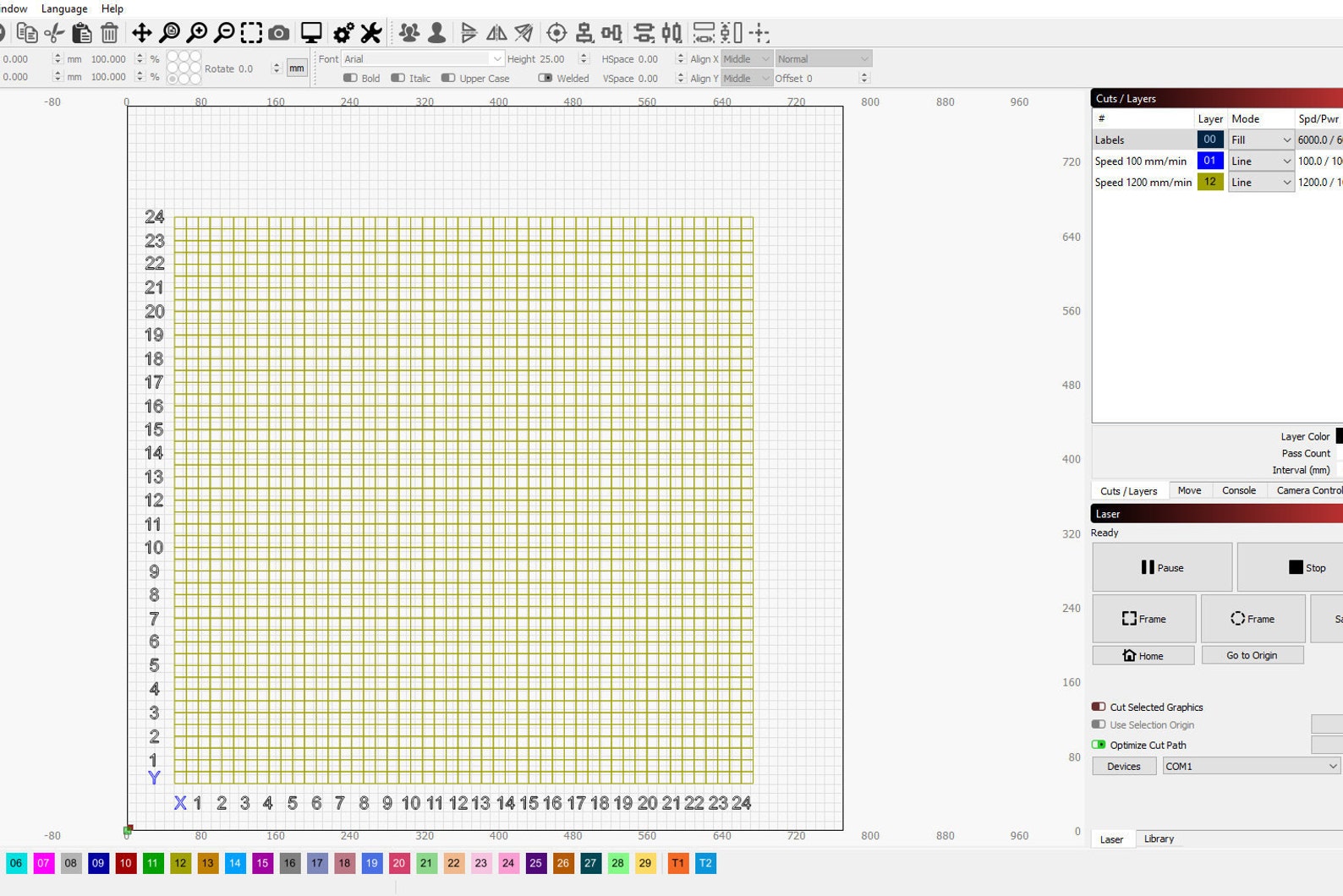 Waste board Grid LightBurn Etsy