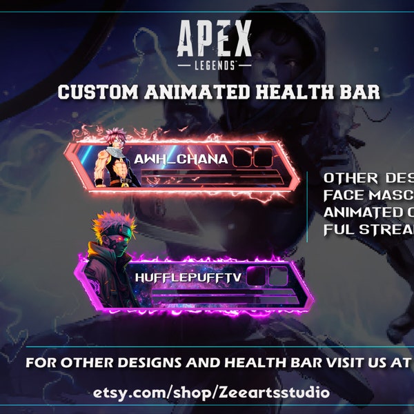 Custom Apex Legends Health Bar Overlays For Streaming, YouTube Twitch, OBS & StreamlabsOBS