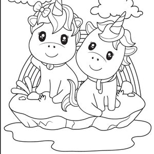 Unicorn Coloring Pages for Kids | Etsy