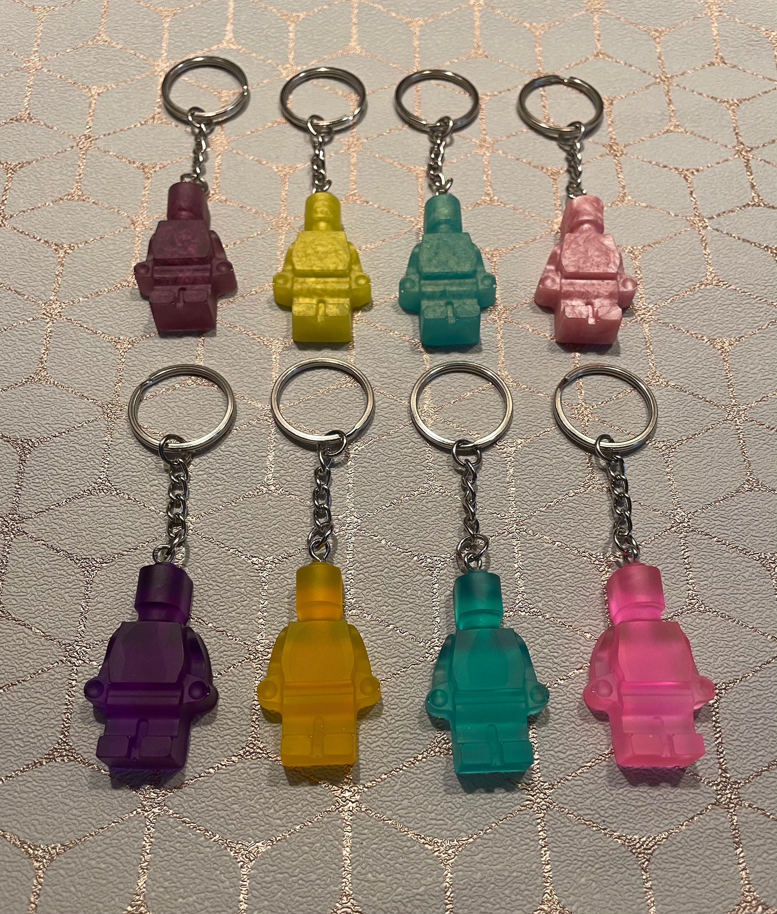 Lego Minifigure Keyring Lego Man Keyring Unofficial Gift Etsy