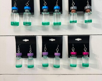 Colorful Medical Vial earrings