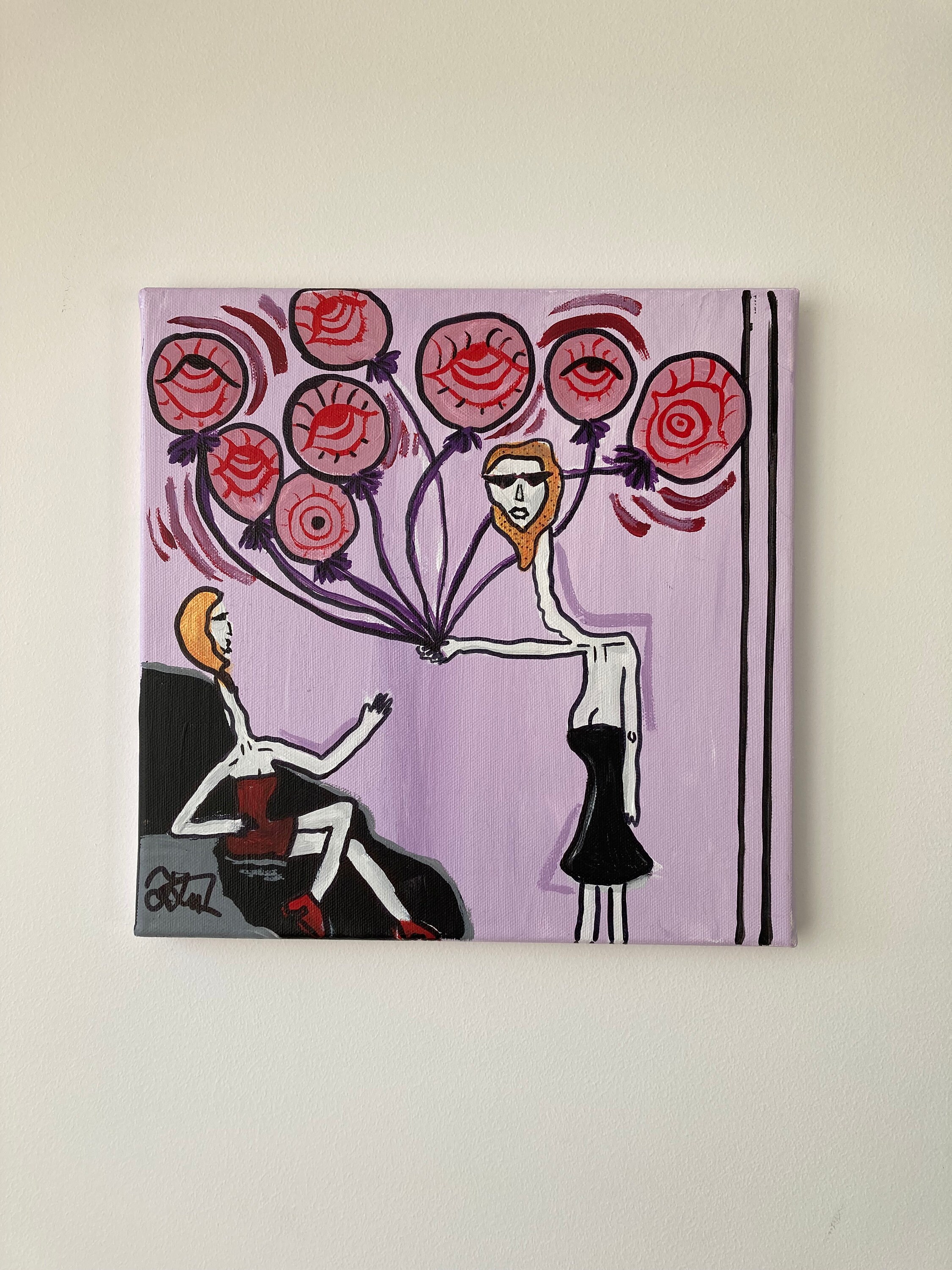 Malerei auf Leinwand Geburtstag OriginalWandKunst Etsy