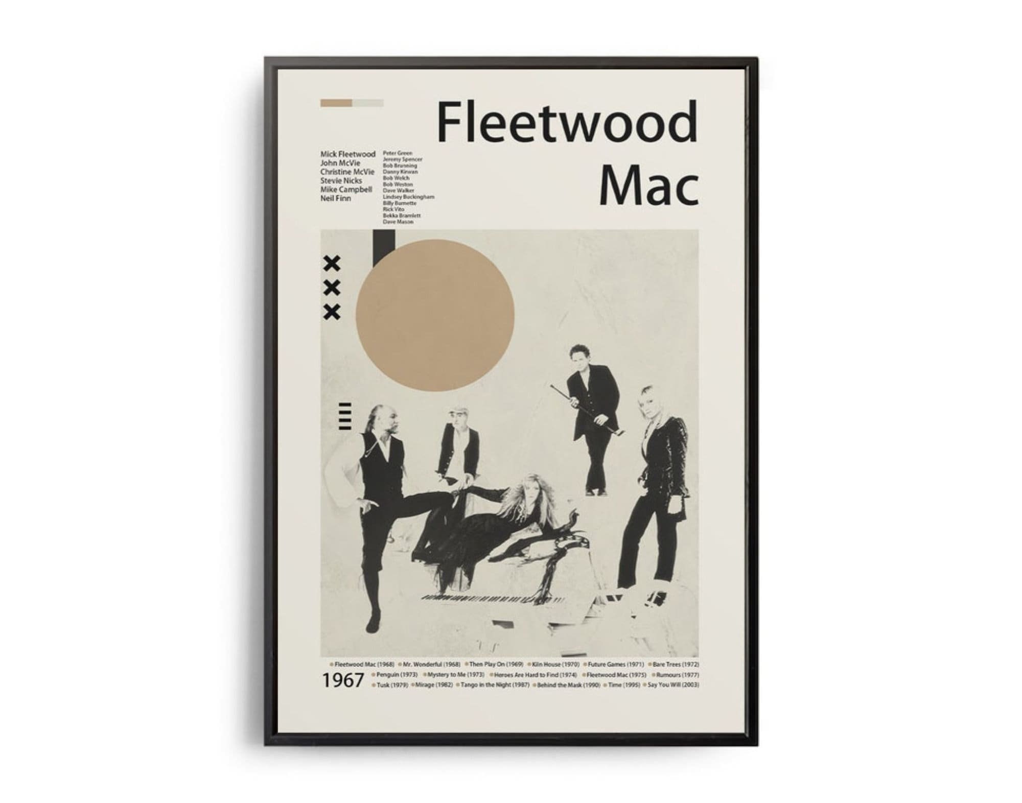 Discover Fleetwood Mac Vintage Music Poster Music Band poster