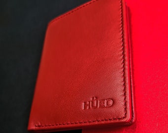 Classic Red Slim Men's Wallet / Genuine Leather Wallet / Slim Wallet / Regalo para él / Regalo único / Regalo personalizado