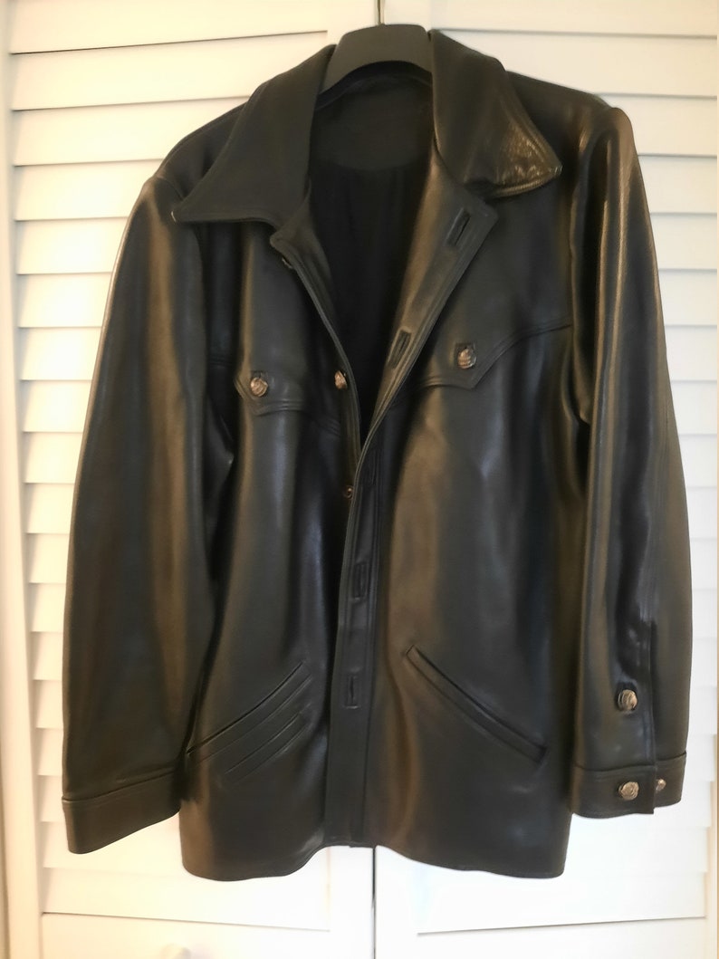 Chrome Hearts Leather Coat - Etsy