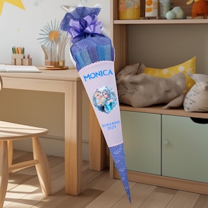 School cone 70 cm to match the school bag Step Space school bag Ice Princess for girls sugar cone school enrollment