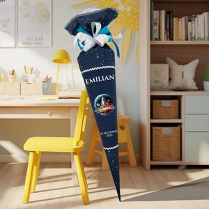 Cartable 85 cm adapté au cartable Step Space Sky Rocket pour garçons Sac à sucre pour l'école comme oreiller.