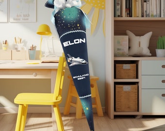 Schultüte passend zum Schulranzen Ergo Cubo RaumfahrBär Galaxy Glow Jungen Zuckertüte Einschulung 70 cm