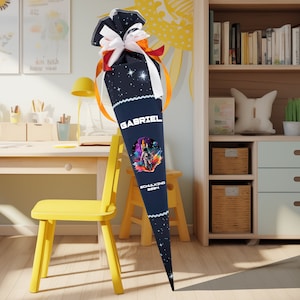 Cône d'écolier 85 cm adapté au cartable Ergo Cubo Light KoBärnikus Galaxy Glow pour garçon