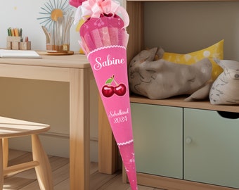 Schultüte 70 cm passend zum Schulranzen Beck Active Air Flx Cherry für Mädchen Zuckertüte Einschulung