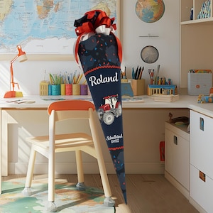 Cartable 70 cm adapté au cartable Step Space Tractor Freddy pour garçons, sac à sucre pour l'école, broderie