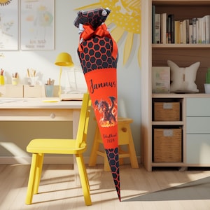 Cartable 85 cm adapté au cartable Schoo Mood Champion Max Mika (dragon) (variante 2) pour garçons Sac à sucre pour l'école comme oreiller.