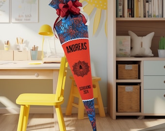 School cone 70 cm Spider for boys candy cone school enrollment (variation 2)