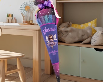School cone 70 cm to match the school bag Cubo Super Reflex Glow Bärlaxy for girls sugar cone as a pillow balerina school enrollment