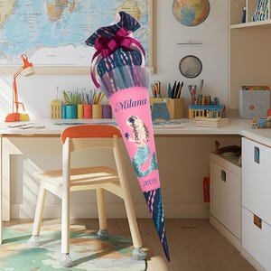 Cartable 1 MÈTRE adapté au cartable Step Space Mermaid Bella pour patch de scolarisation des filles
