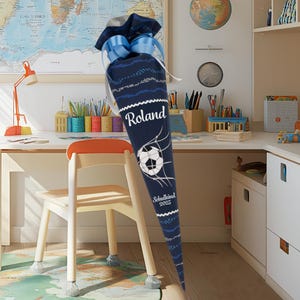 Cartable 70 cm adapté au cartable Step Space Soccer Lars pour garçons, sac à sucre, inscription scolaire, broderie