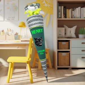 School cone 70 cm matching the school bag Step Circle Jungle Cat Chiko for boys sugar cone school enrollment
