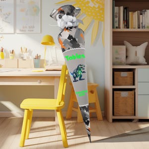 Cartable 1 MÈTRE adapté au cartable DerDie ErgoFlex Max Led Cyber Dino pour les garçons Sac à sucre école comme oreiller