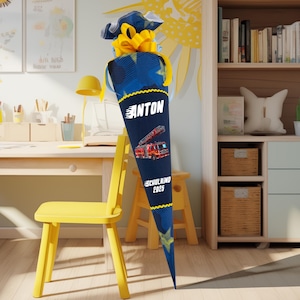 Cartable 70 cm adapté au cartable Step Cloud Fire Engine Brandon pour garçons Sac à sucre pour l'école comme oreiller.