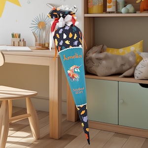 School cone 70 cm to match the Ergo Cubo Bärnsteinhöhle school bag for girls sugar cone school enrollment