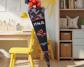 School cone 70 cm matching the school bag Step Space Ninja Yuma for boys sugar cone school enrollment