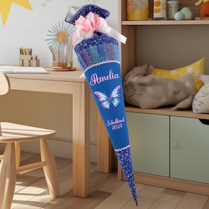 Schultüte 85 cm als kissen passend zum Schulranzen Step Cloud Butterfly Maja für Mädchen Zuckertüte Einschulung