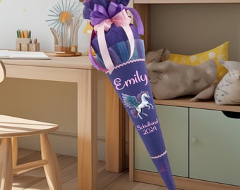 Schultüte passend zum Schulranzen Dream Pegasus für Mädchen Zuckertüte Einschulung 70 cm