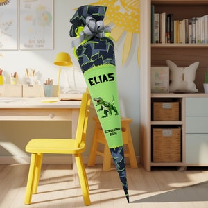 Cône d'école 70 cm Step Space Wild T-Rex Taro pour garçons ou filles cône de sucre pour l'école