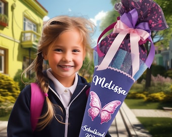 School cone 85 cm to match the school bag Step Space Shine Night Butterfly for girls candy cone school enrollment school cone as a pillow