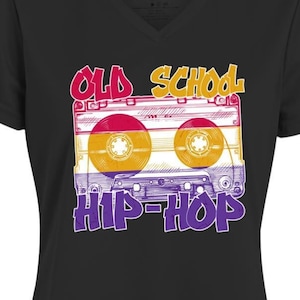 Old School Hip Hop, Musik Liebhaber, Mix Tape Premium Print Feuchtigkeits-Wicking